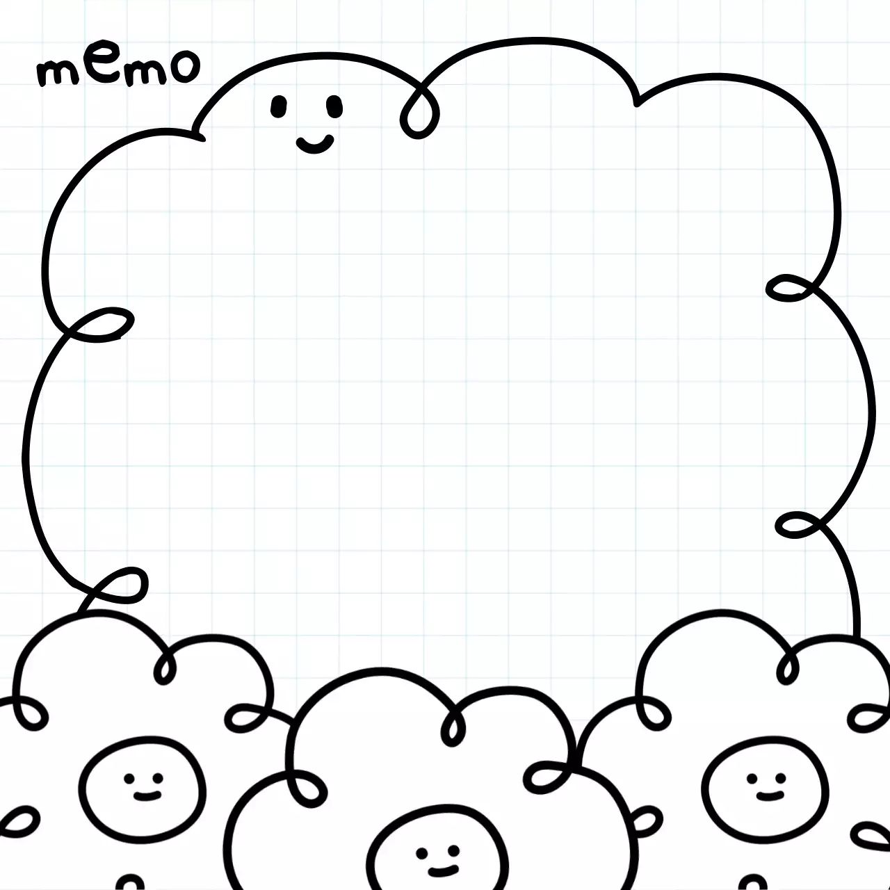 검정 아기자기한 선그림