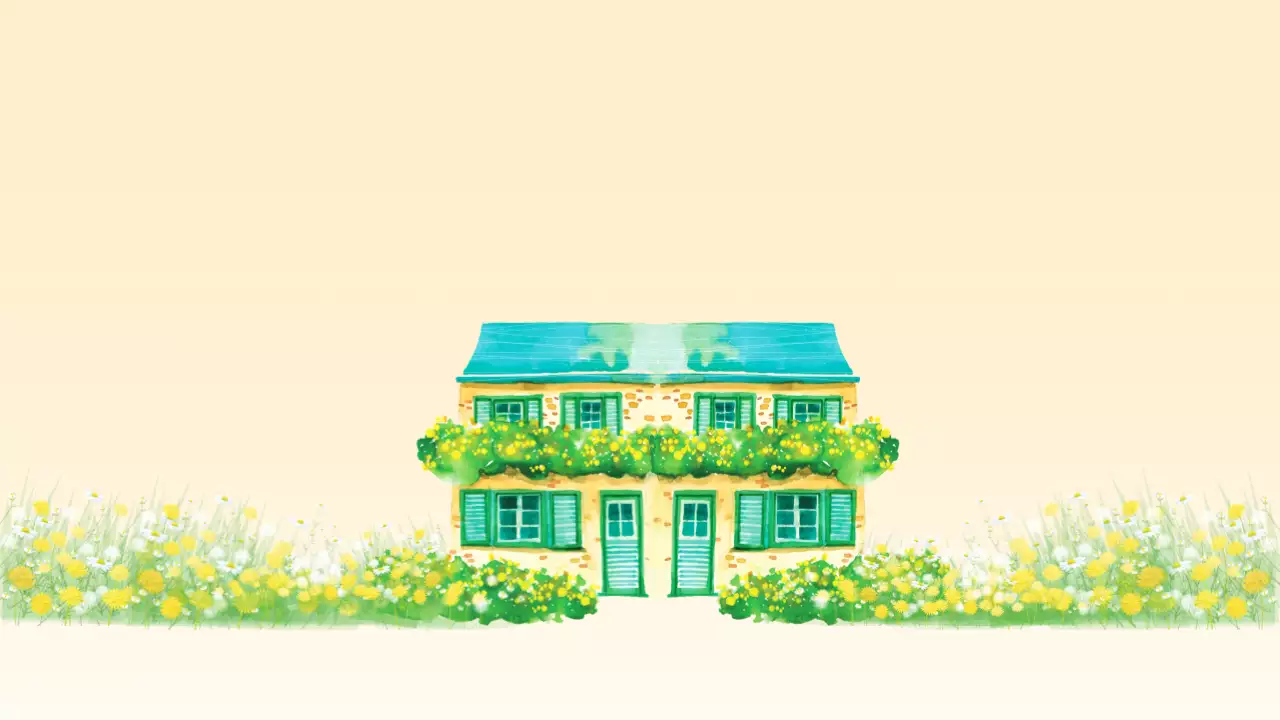 노랑 아기자기한 자연 엽서