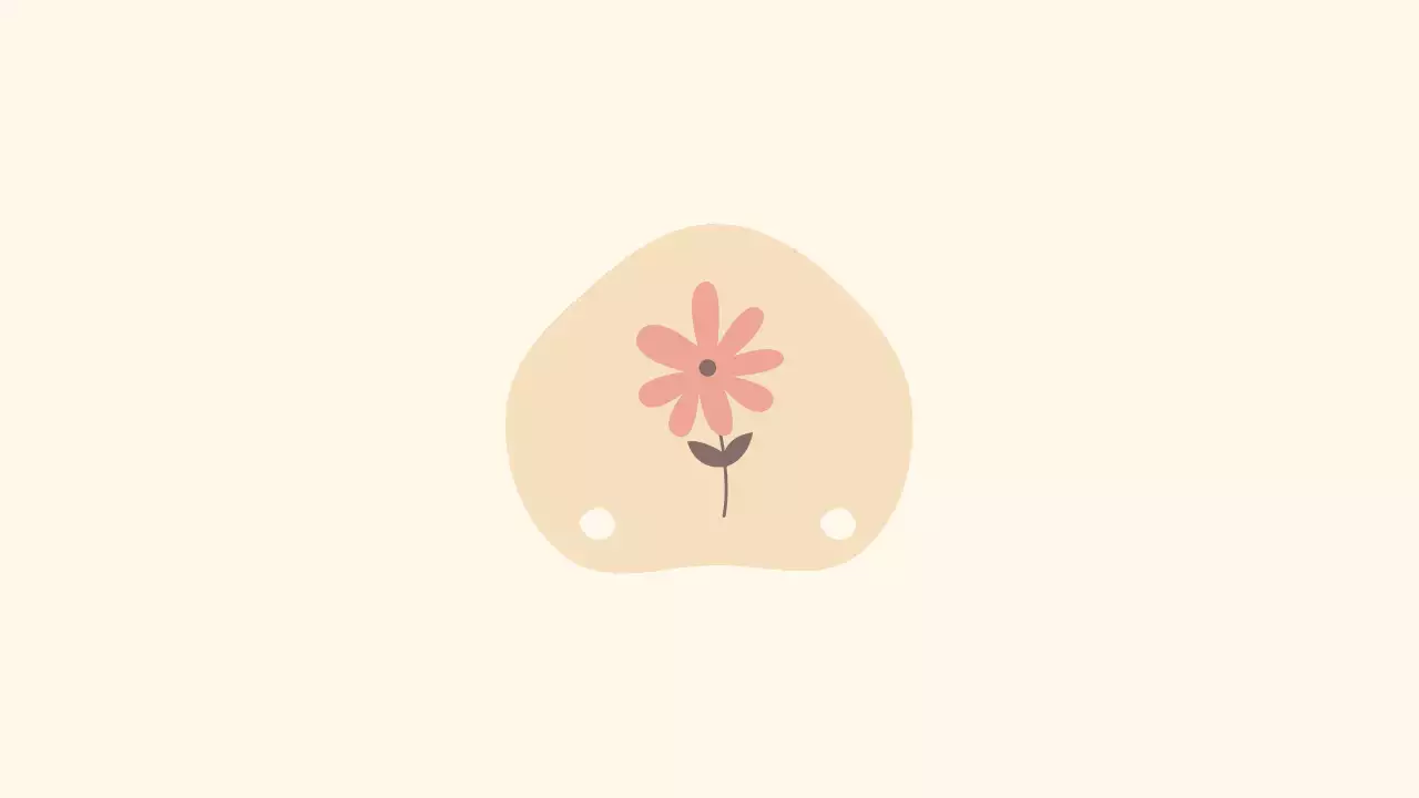 베이지 심플 아기자기한 스티커