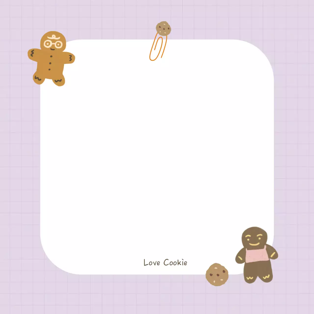 연보라 아기자기 쿠키 메모지