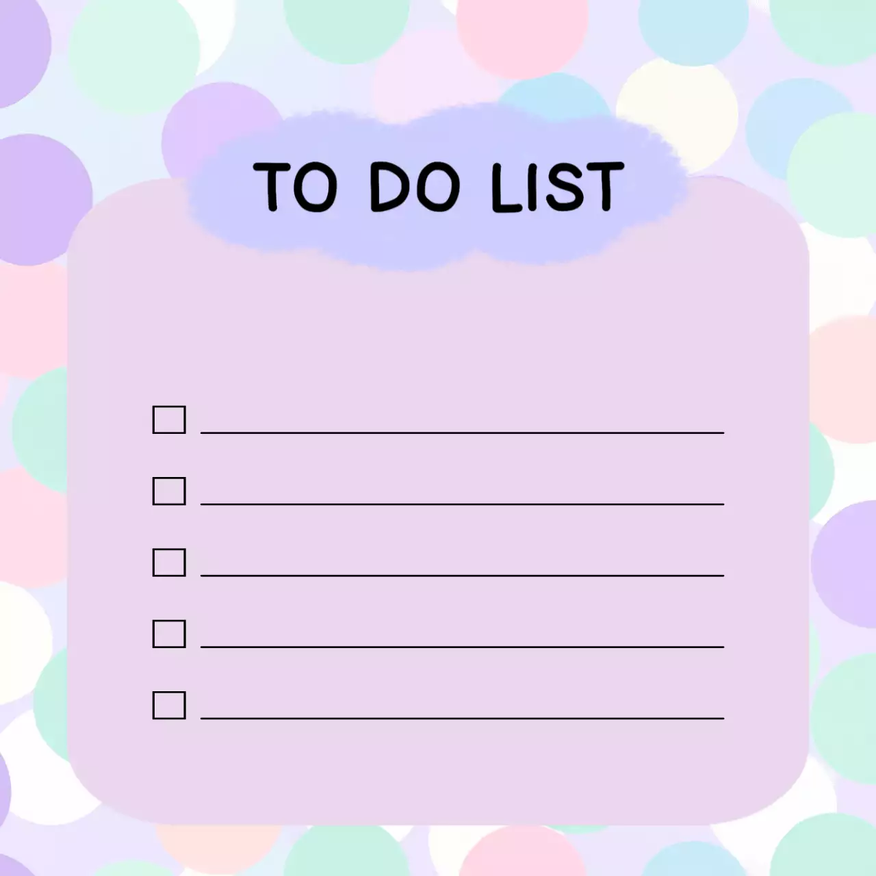 보라색 심플한 계획 리스트