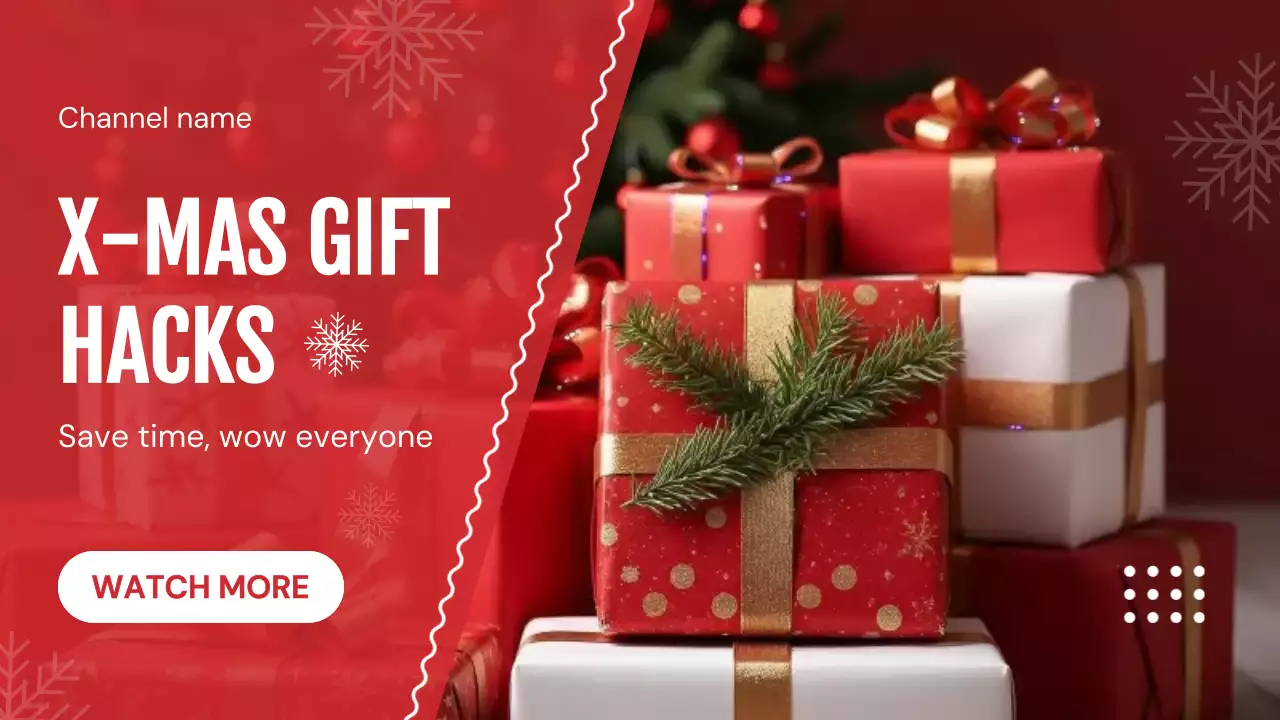 빨강 심플 크리스마스 광고