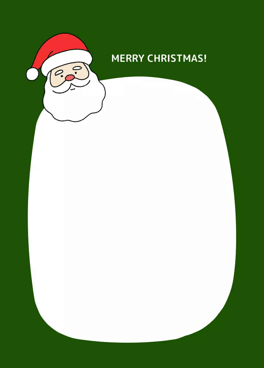 초록 아기자기한 크리스마스 인사