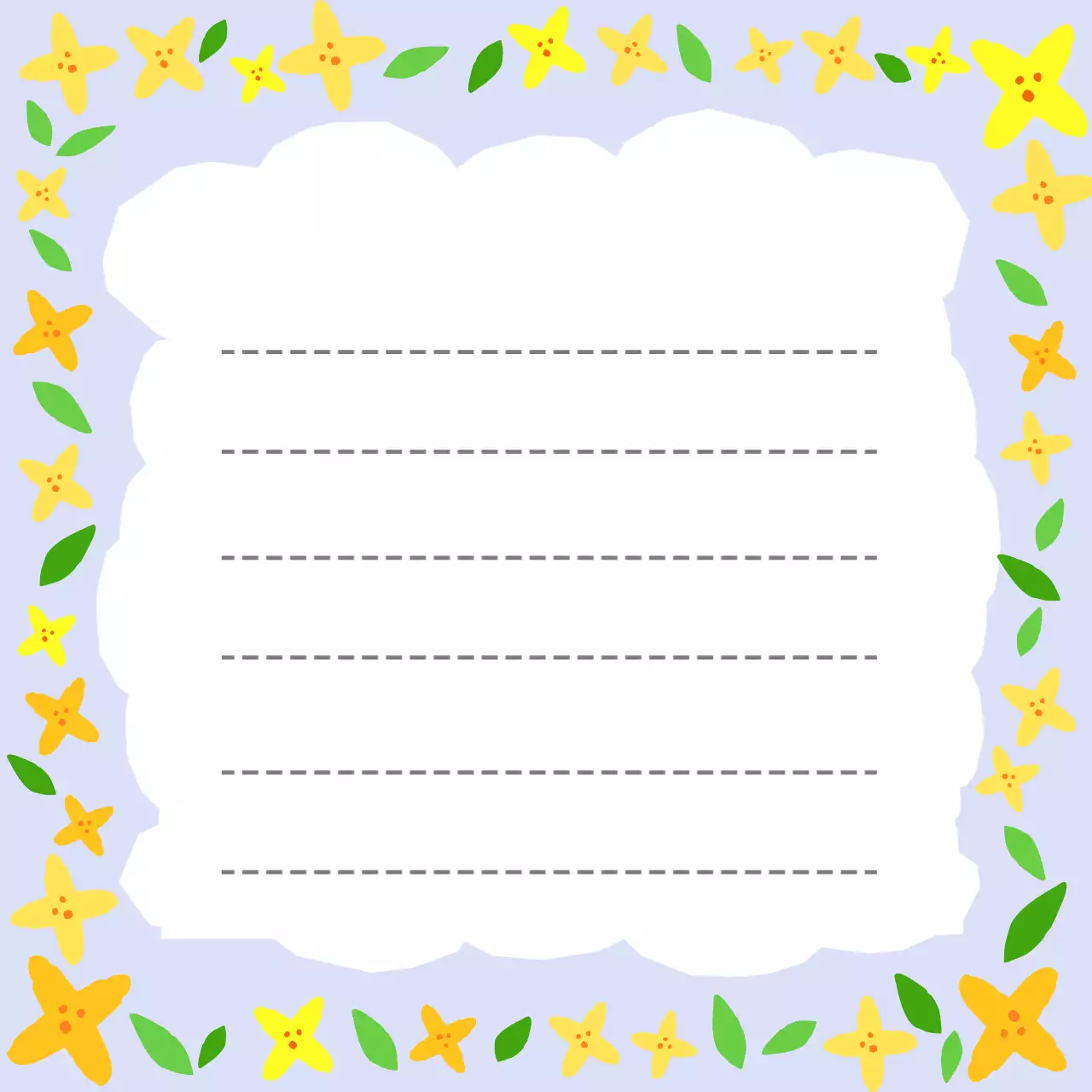 연보라 아기자기한 개나리꽃 엽서