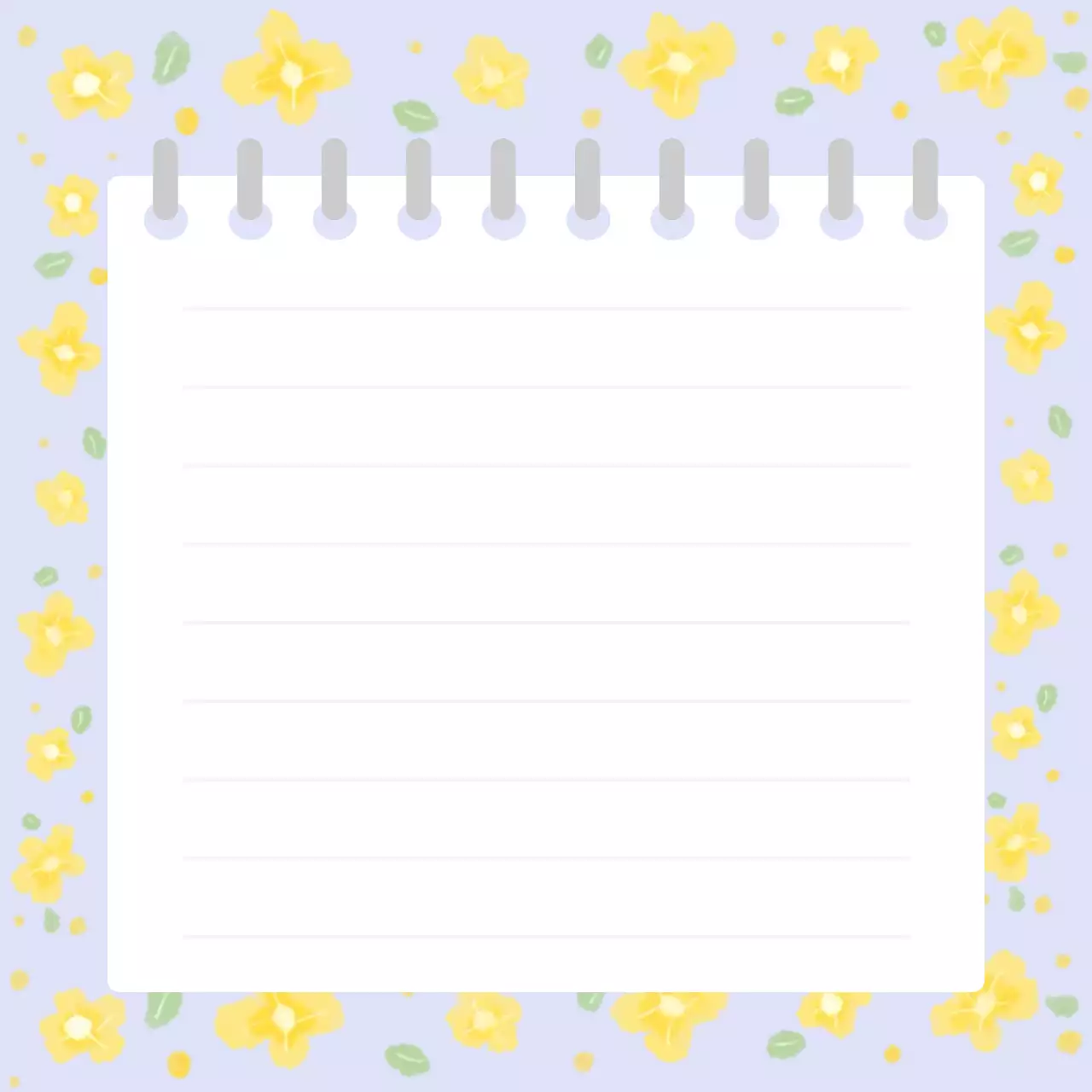 연보라 아기자기한 노란꽃 엽서