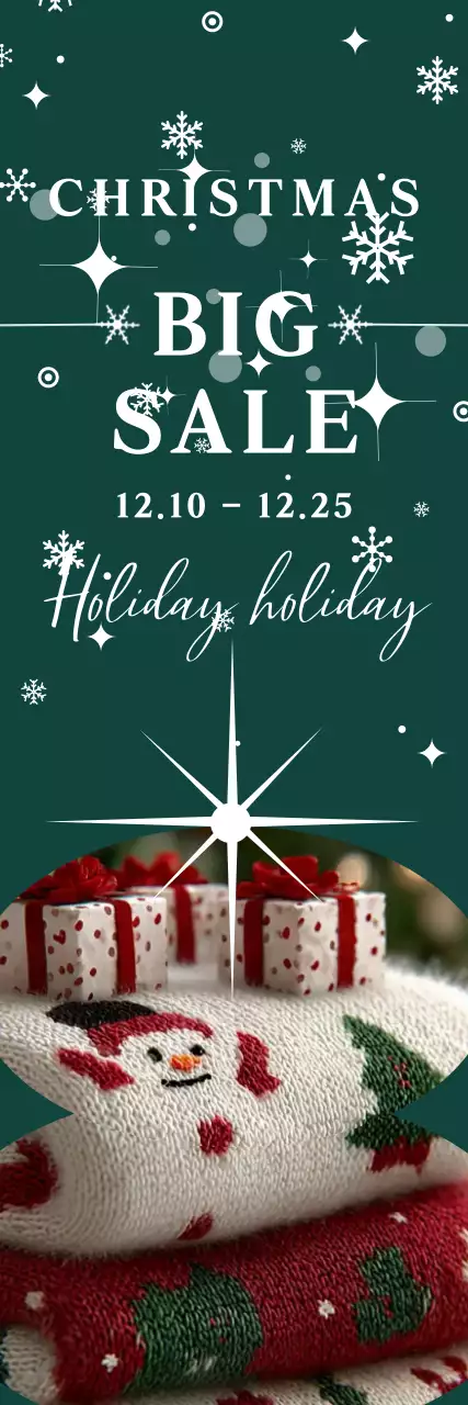 green festive holiday sale promotion