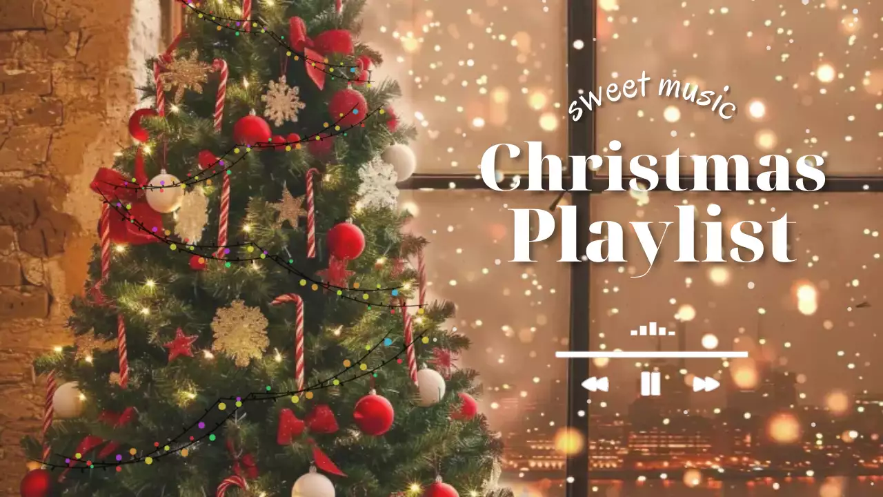 주황 빈티지 크리스마스 축제