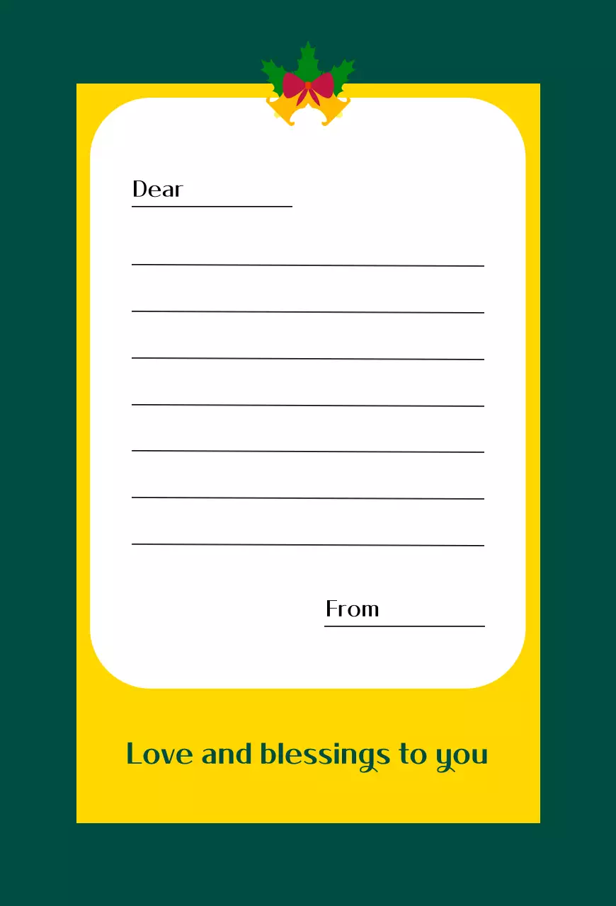 초록색과 노랑색의 심플한 크리스마스 인사