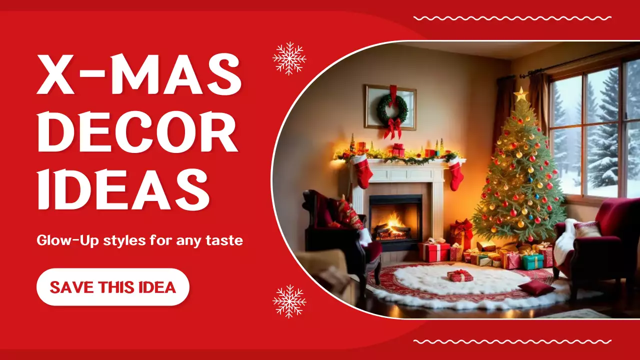 빨강 아기자기한 크리스마스 광고