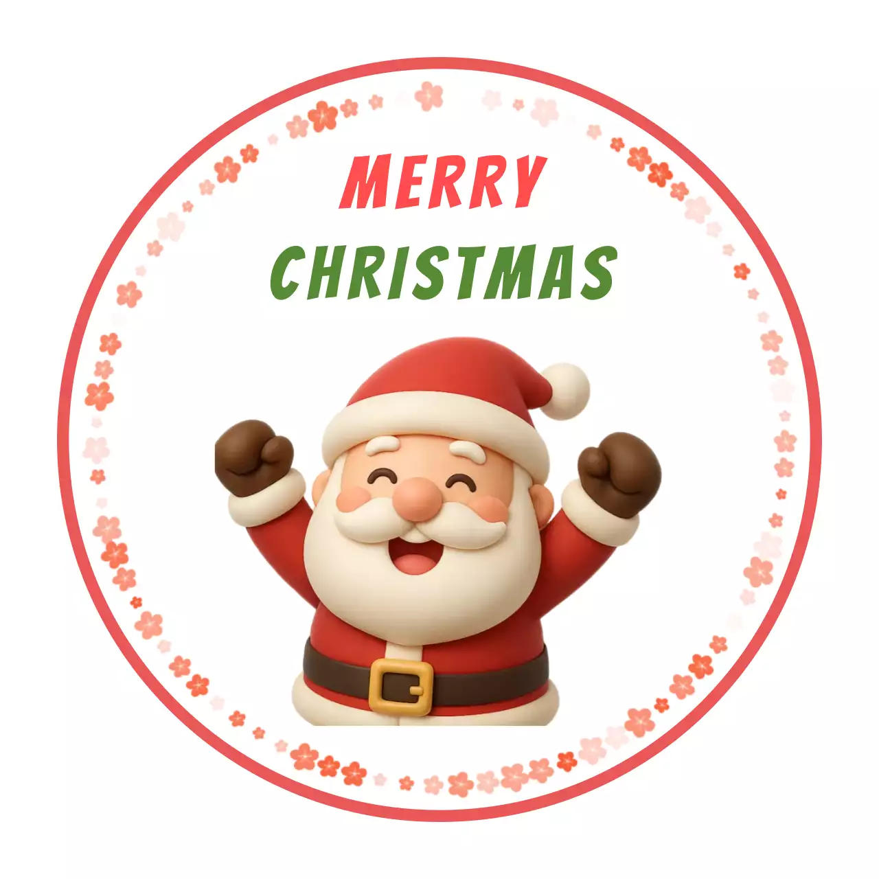 빨강 아기자기한 크리스마스 스티커