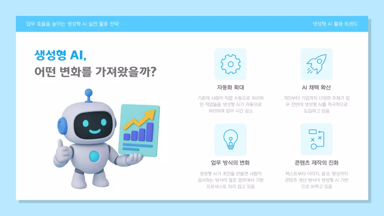 하늘색 모던 AI 교육 자료