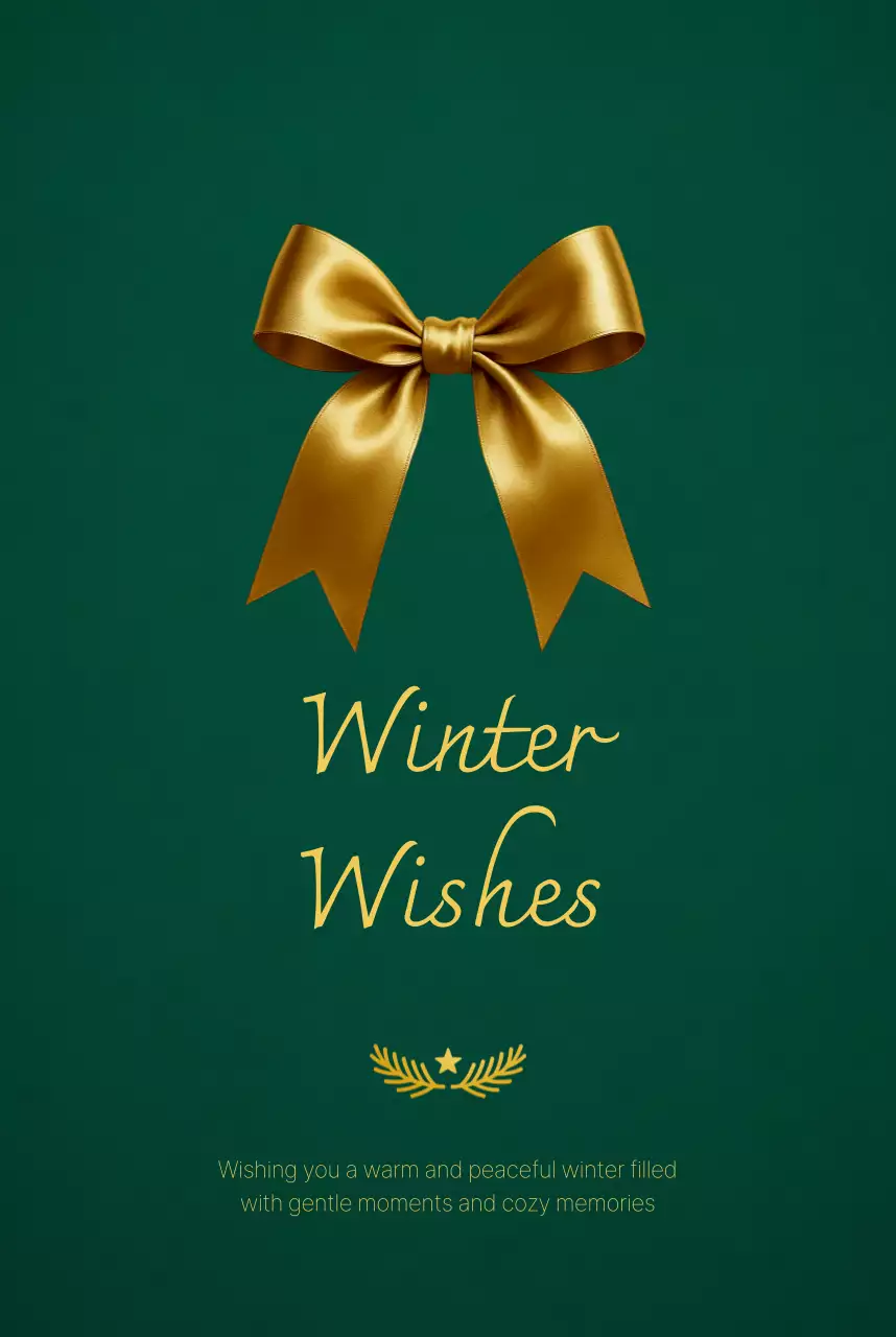 초록 심플 겨울 엽서