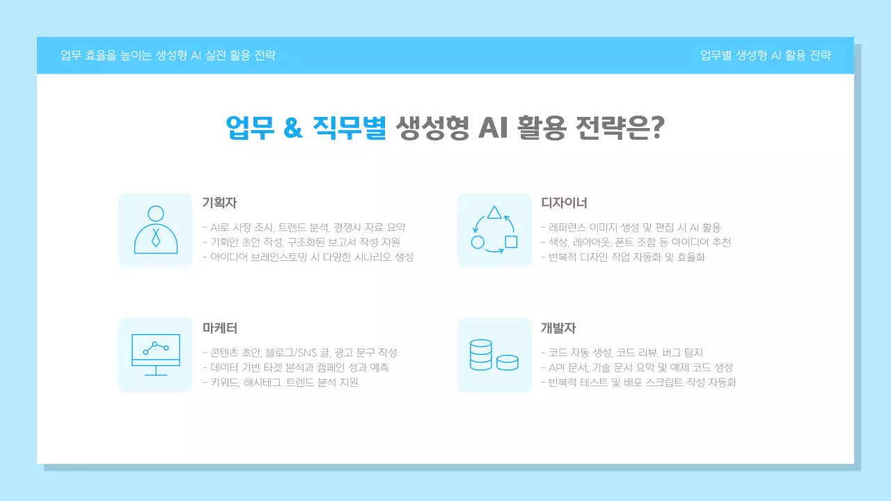 하늘색 모던 AI 교육 자료