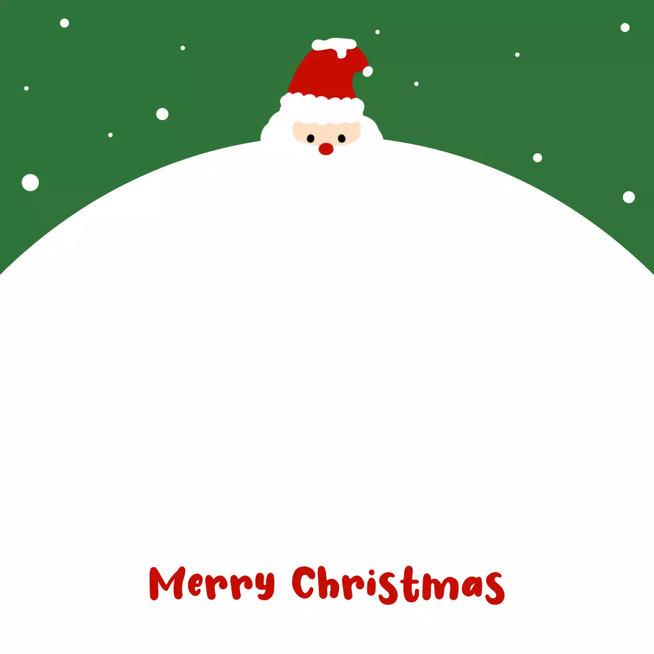 초록 아기자기한 크리스마스 산타 프레임