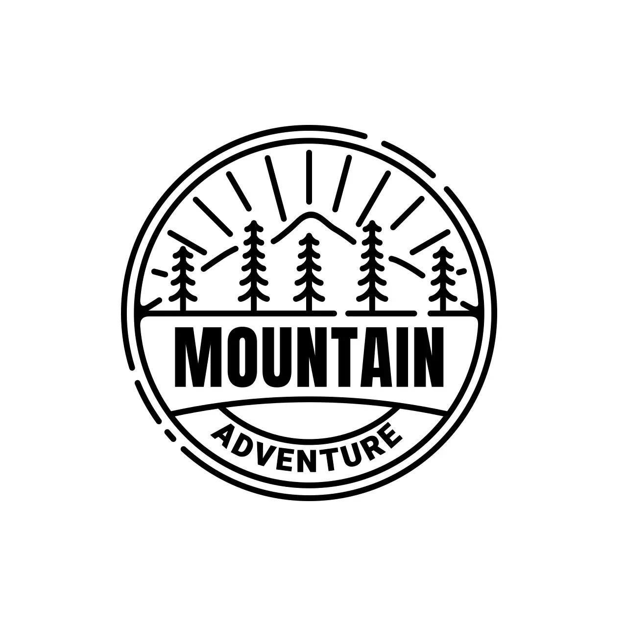 beige rustic adventure sticker