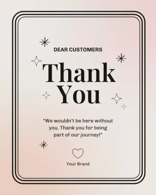 Kartu Ucapan Terima Kasih Elegan Beige Postingan Instagram