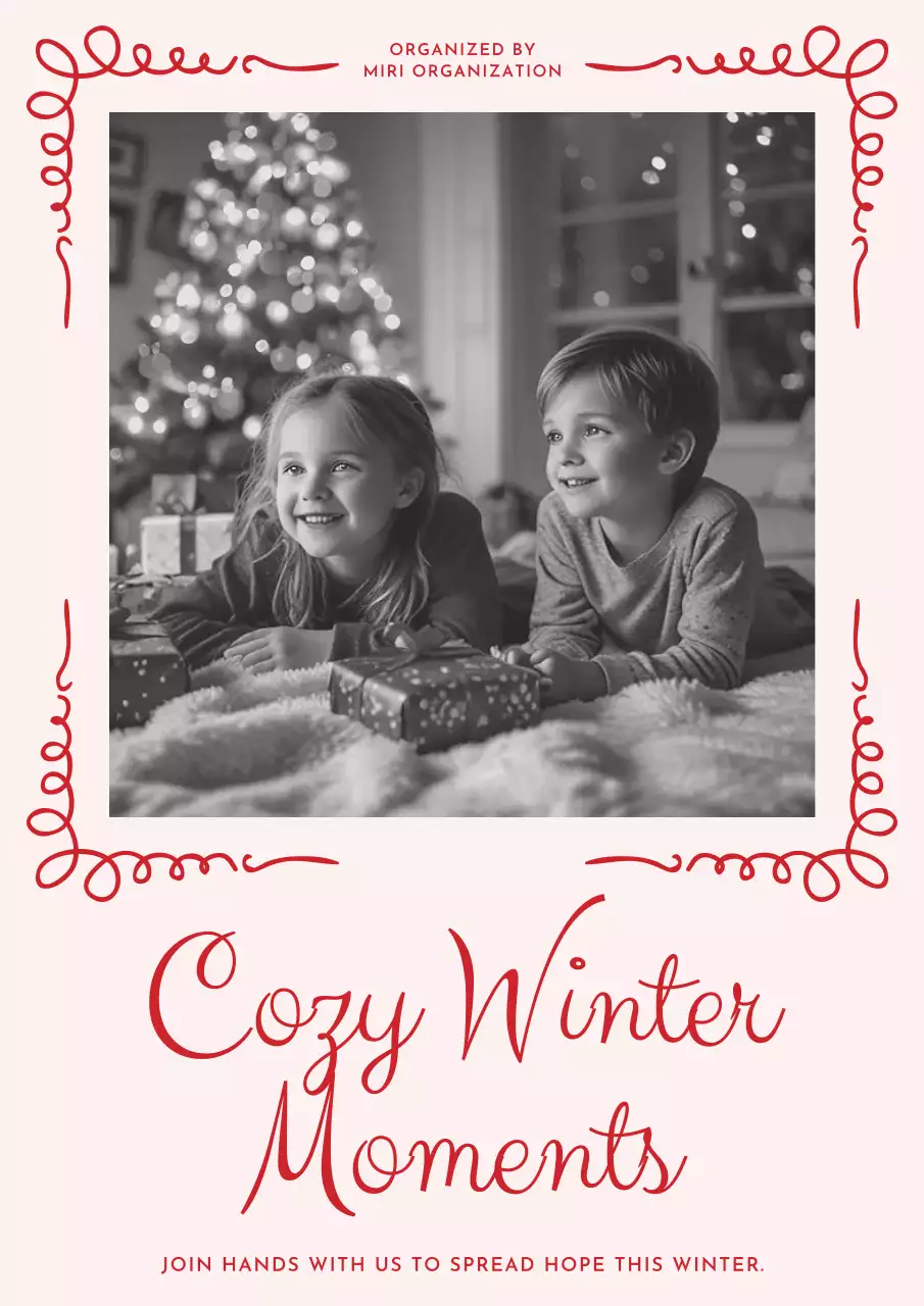 Convite clássico de inverno vermelho