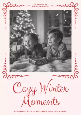 Convite clássico de inverno vermelho