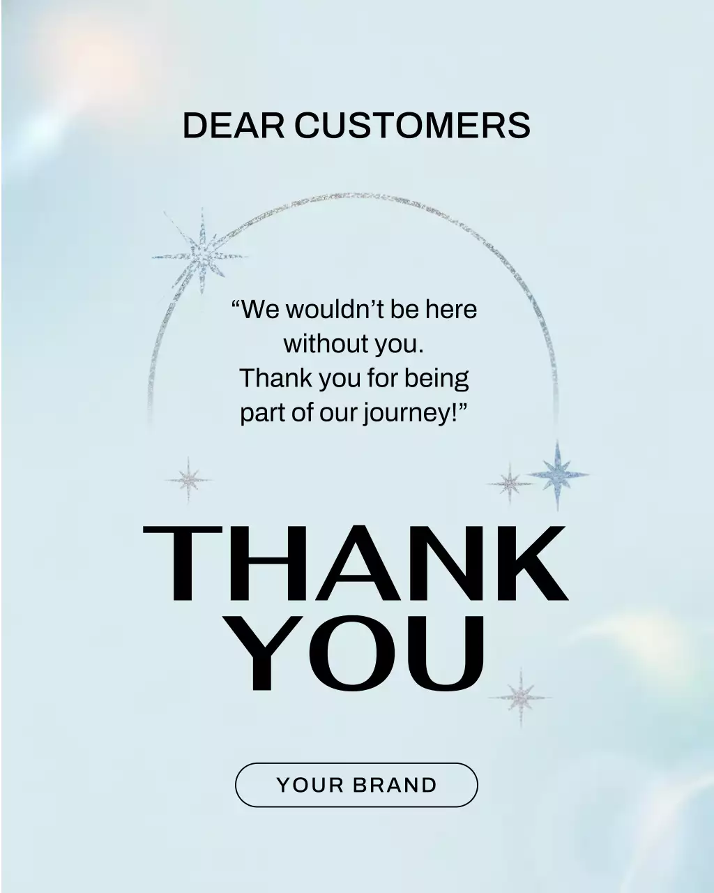 Blue Elegant Customer Announcement Instagram Post