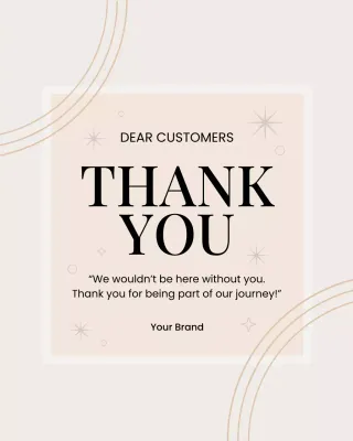 Kartu Undangan Terima Kasih Elegan Beige