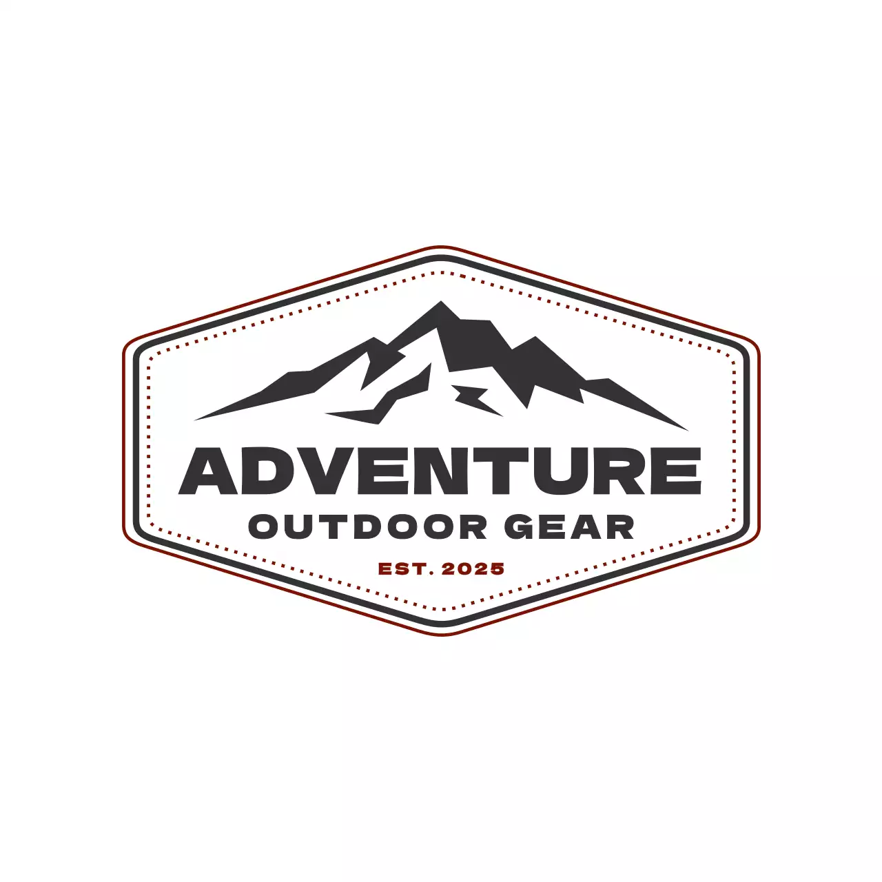 black rustic outdoor promotion emblem