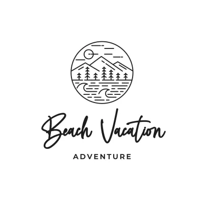 identidade visual minimalista em preto para viagens ou aventuras.