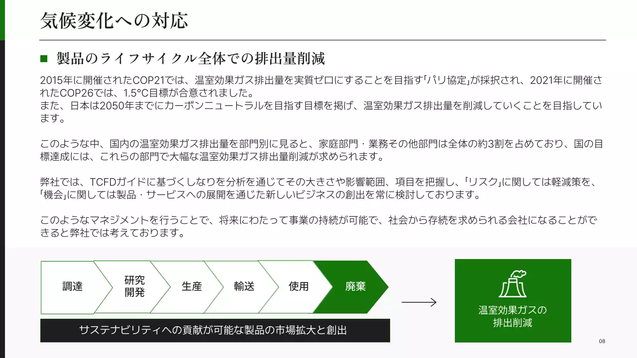 虹色 シンプル 持続可能 報告書 プレゼンテーション