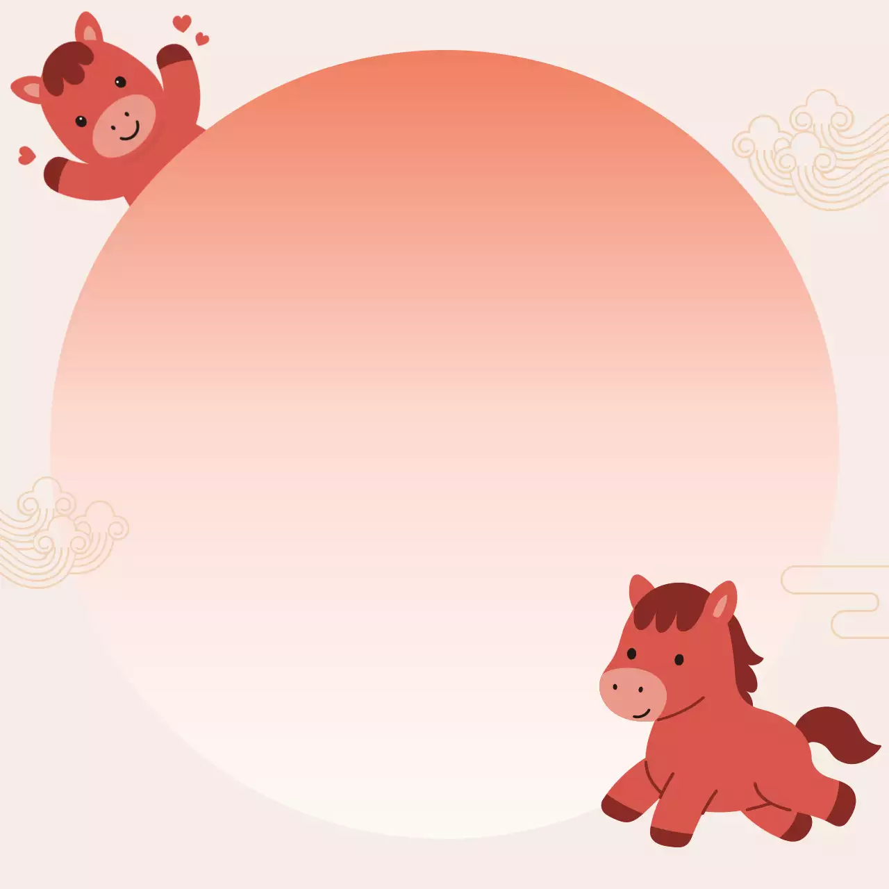 빨강 아기자기한 새해 프레임