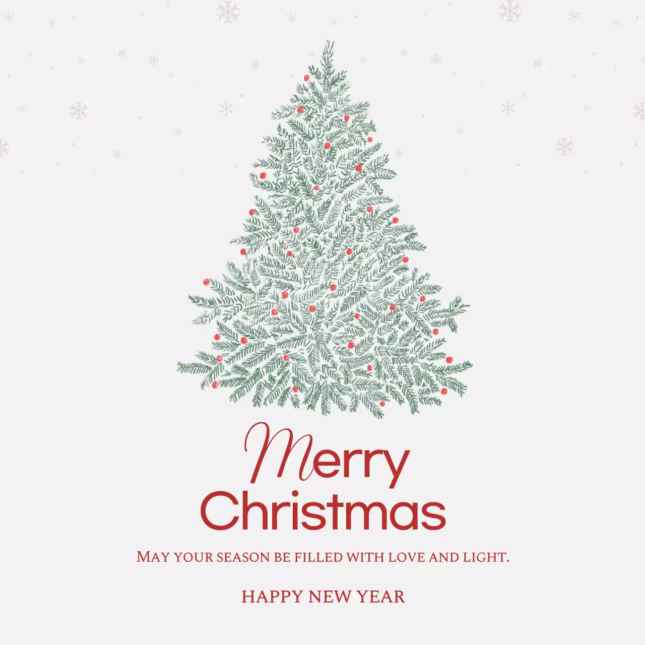 흰색 심플 크리스마스 엽서