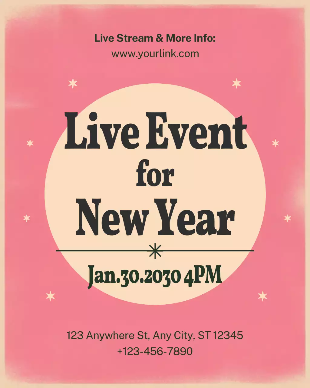 Pengumuman Acara Langsung Pink Retro Entrepreneur di Instagram Vertikal