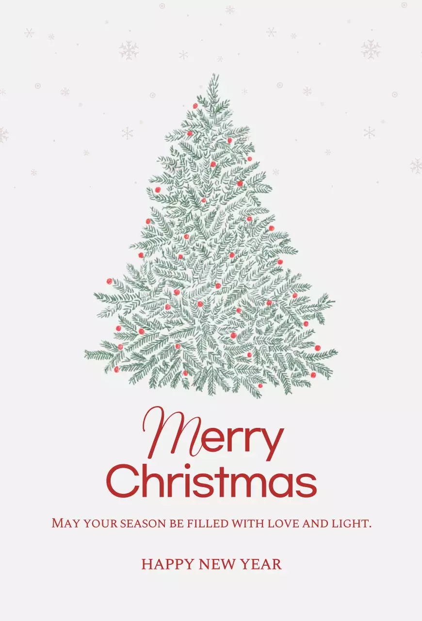 흰색 심플 크리스마스 엽서