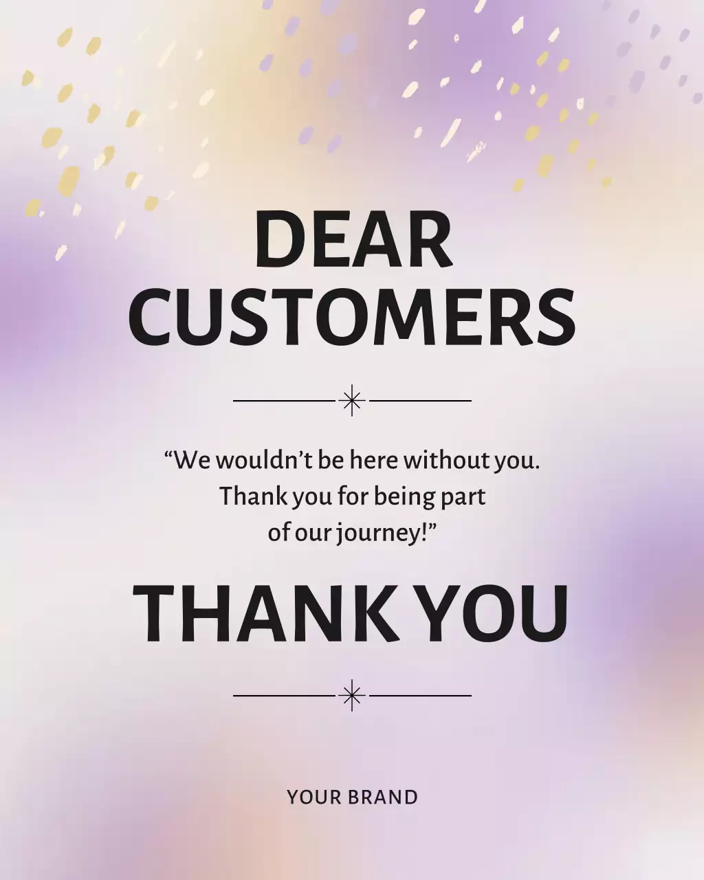 Pengumuman Pelanggan Ungu Elegan Postingan Instagram