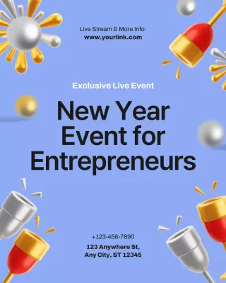 Pengumuman Langsung Bisnis Modern di Instagram Vertikal