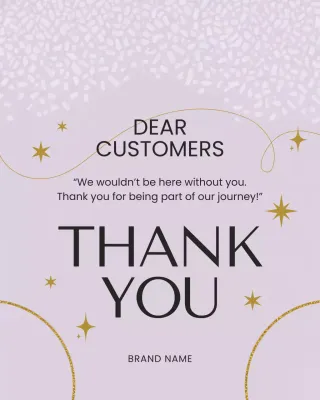 Kartu Ucapan Terima Kasih Ungu Elegan Postingan Instagram