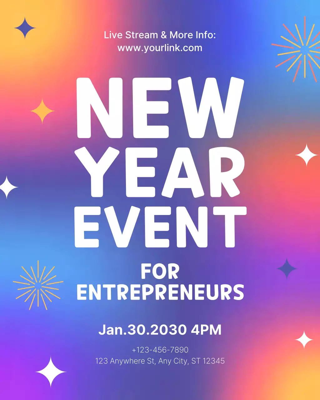 Acara Langsung Instagram Vertikal Pengusaha Modern Pelangi