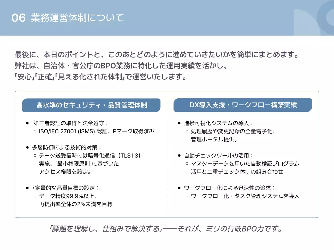 青 シンプル 施設 提案書