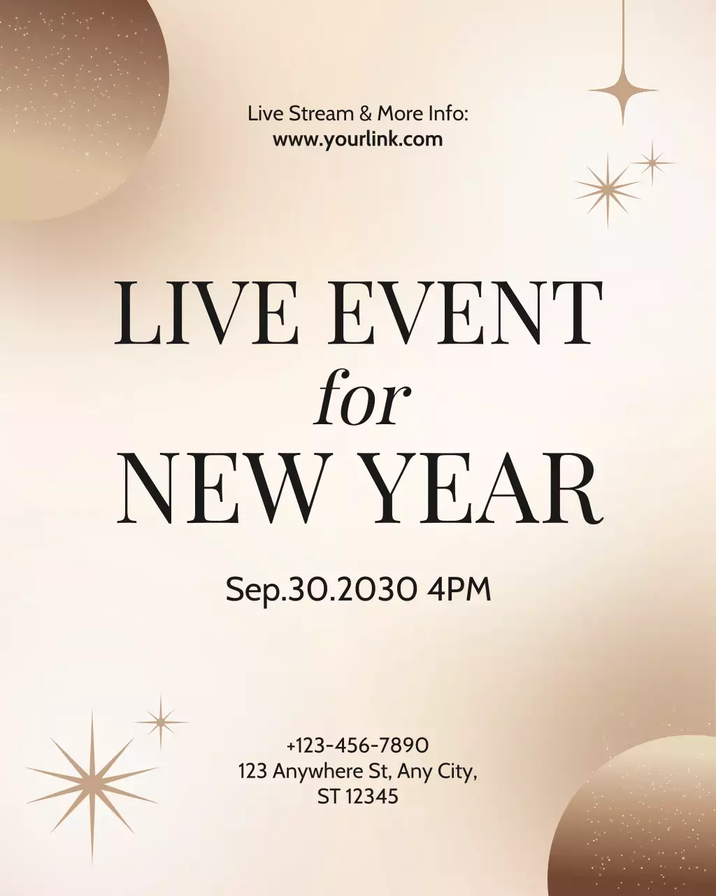 Postingan Instagram Acara Bisnis Elegan Beige