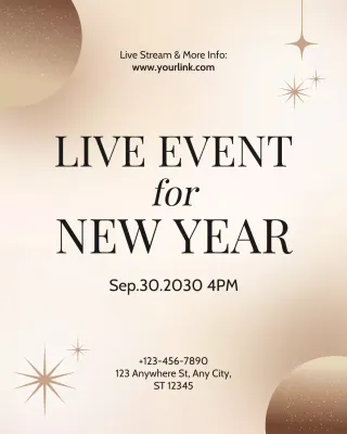 Postingan Instagram Acara Bisnis Elegan Beige