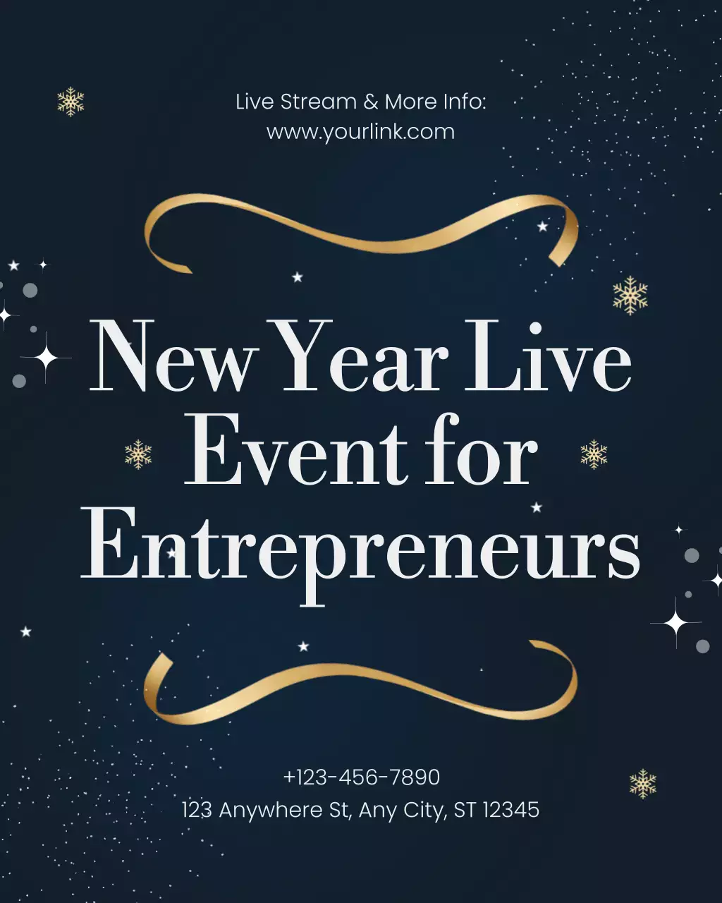 Pengumuman Bisnis Elegan Angkatan Laut Instagram Vertikal