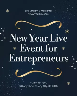 Pengumuman Bisnis Elegan Angkatan Laut Instagram Vertikal