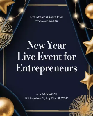 Pengumuman Bisnis Elegan Angkatan Laut Instagram Vertikal