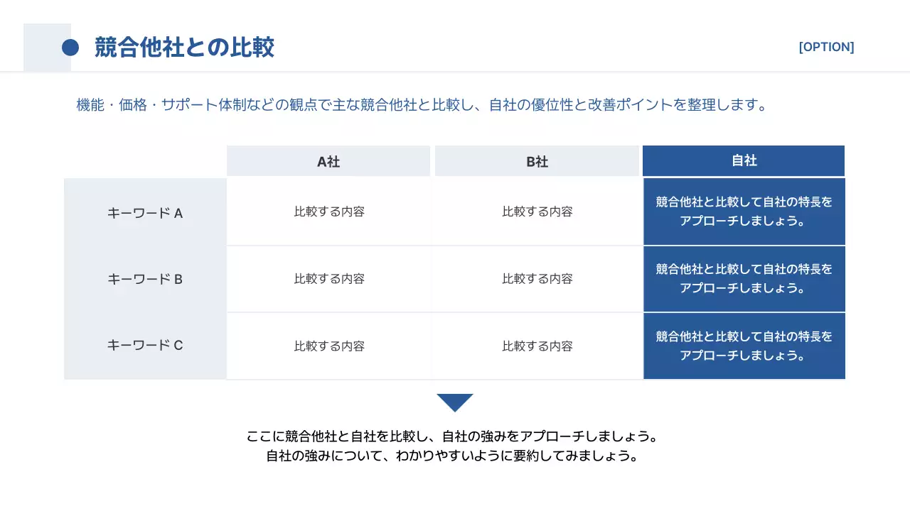 青 シンプル ビジネス 提案書