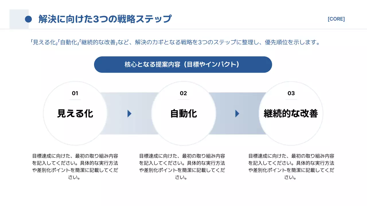 青 シンプル ビジネス 提案書