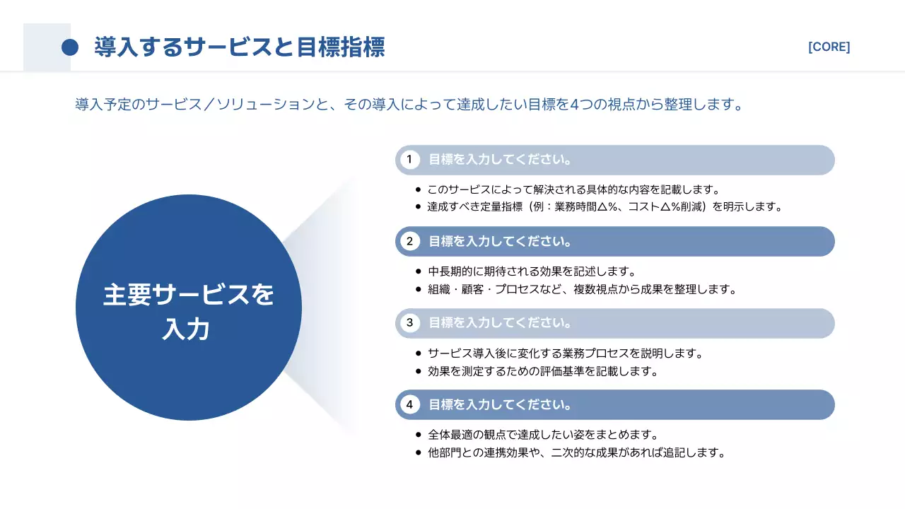 青 シンプル ビジネス 提案書