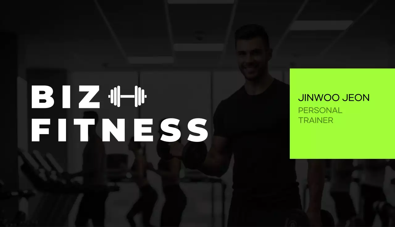 초록 모던 피트니스 홍보