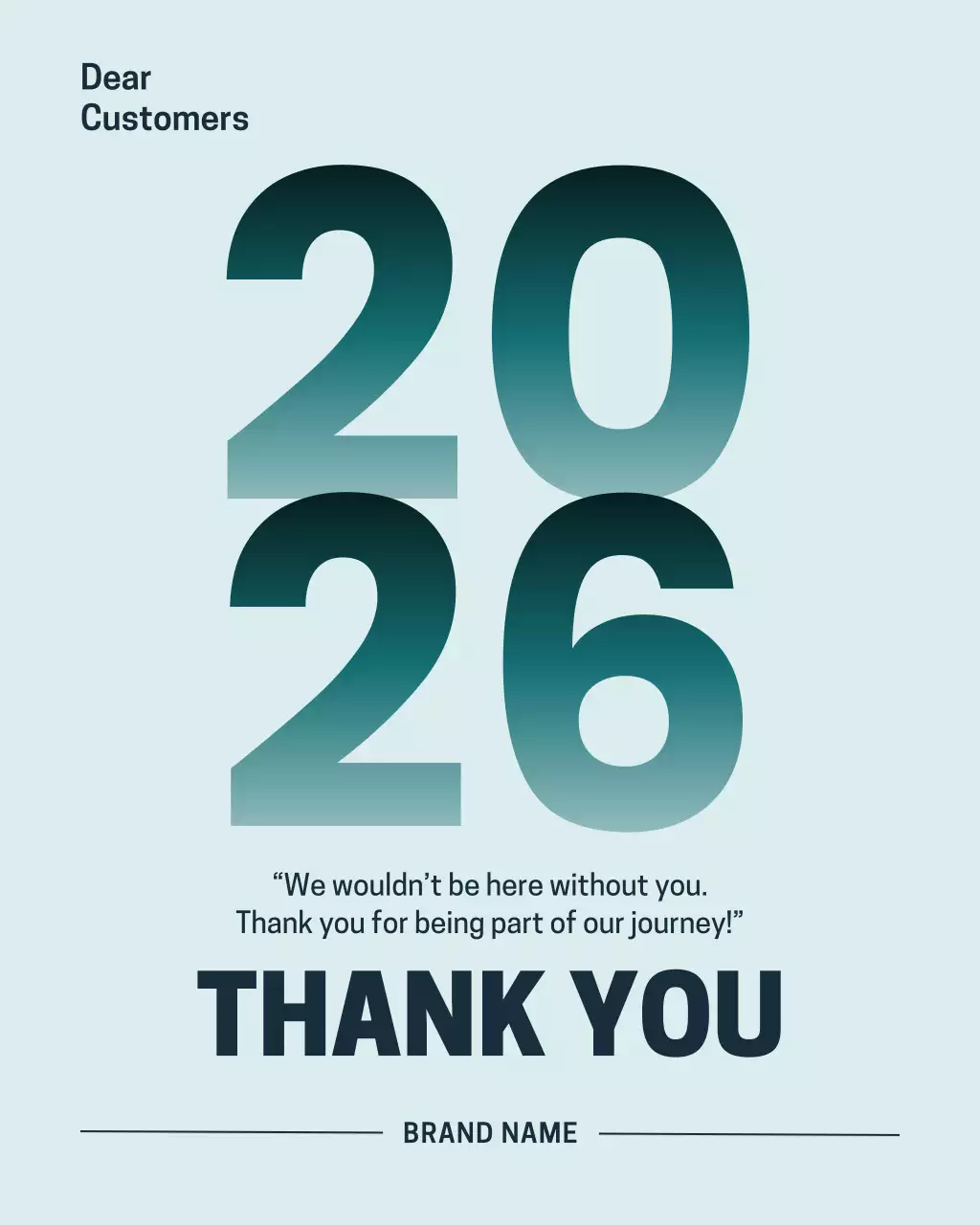 Kartu Ucapan Terima Kasih Modern Biru di Instagram