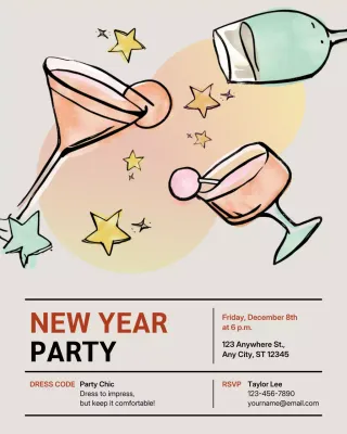 Postingan Instagram Undangan Koktail Modern Beige