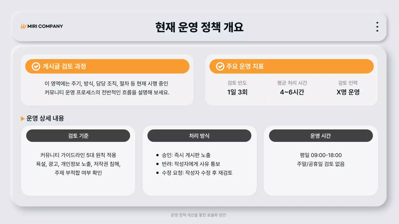 회색 모던 정책 설명