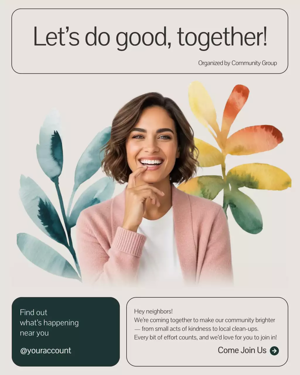 Postingan Instagram Undangan Komunitas Modern