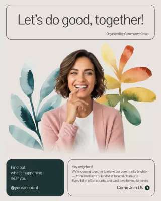 Postingan Instagram Undangan Komunitas Modern